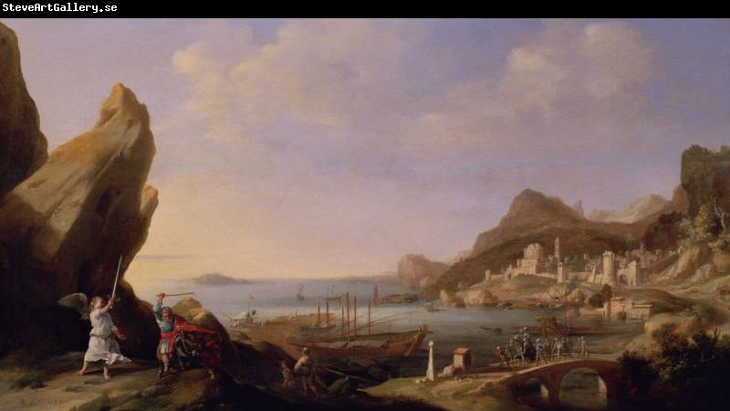 Bartholomeus Breenbergh Coastal Landscape with Balaam and the Ass